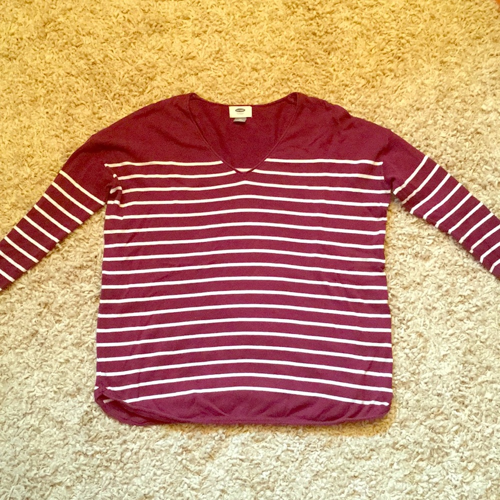 Light Weight Striped Plum Sweater from Old Navy